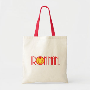 Iron Man Art Deco Name Tote Bag