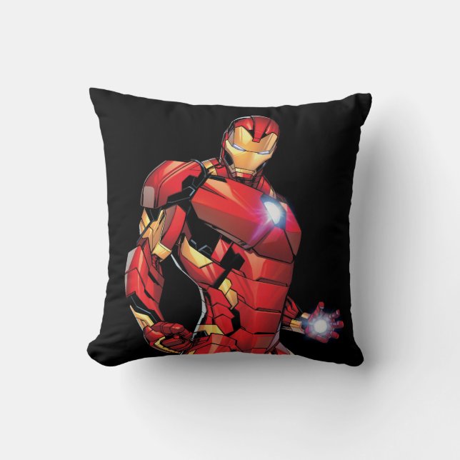 Iron Man Assemble Throw Pillow (Front)