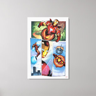 Iron Man Comic Panels Canvas Print