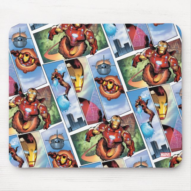 Iron Man Comic Panels Mouse Pad (Front)
