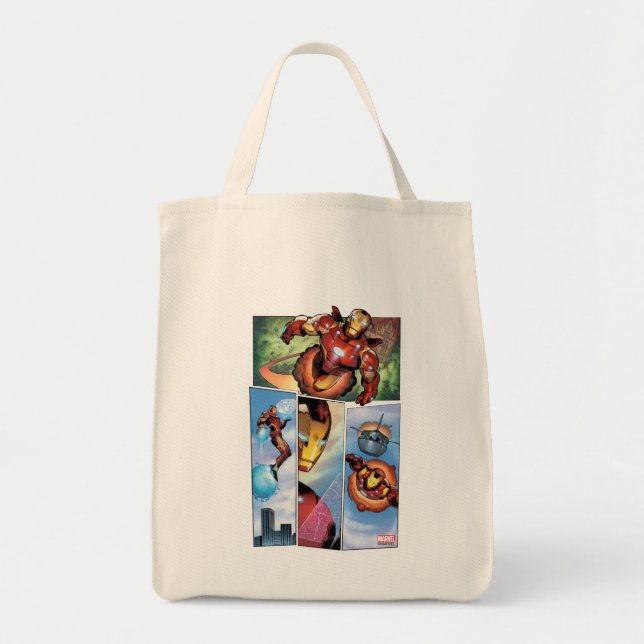 Iron Man Comic Panels Tote Bag (Front)