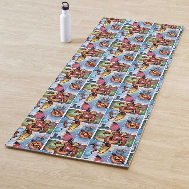 Iron Man Comic Panels Yoga Mat (In Situ)