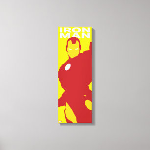 Iron Man Flat Color Character Art Canvas Print