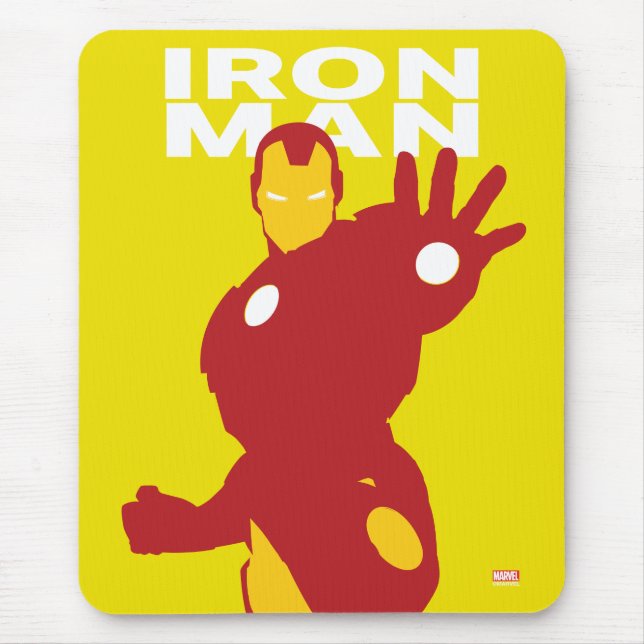 Iron Man Flat Color Character Art Mouse Pad (Front)
