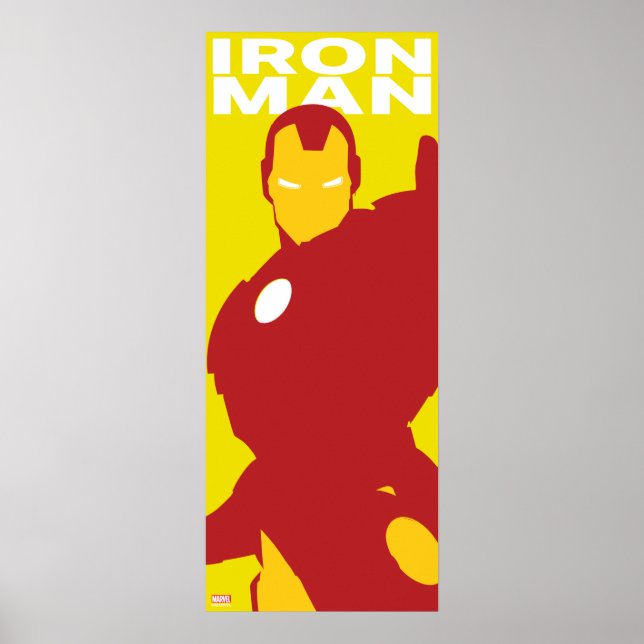 Iron Man Flat Color Character Art Poster (Front)