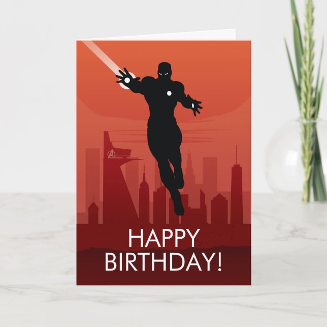 Iron Man Heroic Silhouette Card (Front)
