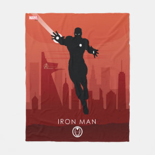 Iron Man Heroic Silhouette Fleece Blanket