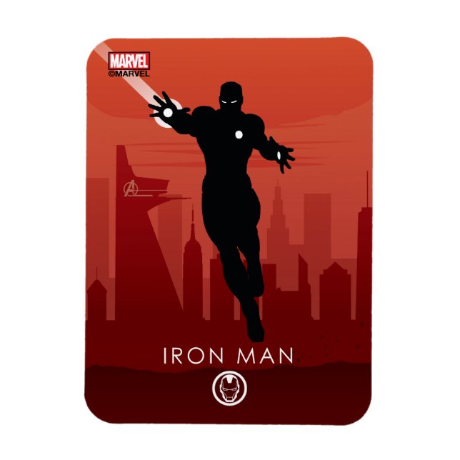 Iron Man Heroic Silhouette Magnet (Vertical)