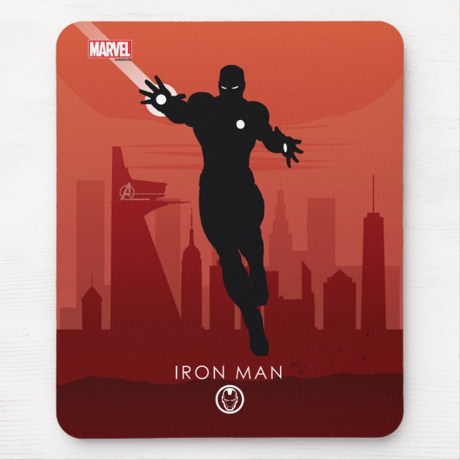 Iron Man Heroic Silhouette Mouse Pad (Front)