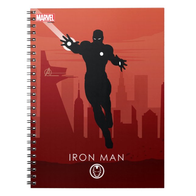 Iron Man Heroic Silhouette Notebook (Front)