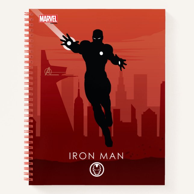 Iron Man Heroic Silhouette Notebook (Front)