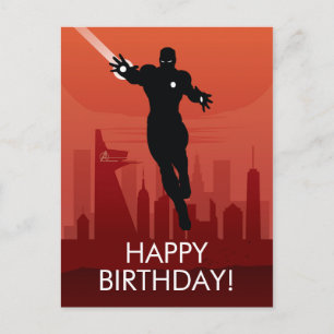 Iron Man Heroic Silhouette Postcard