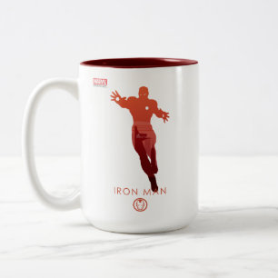 Iron Man Heroic Silhouette Two-Tone Coffee Mug