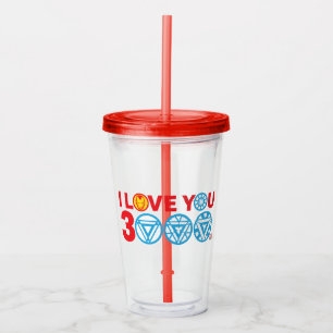 Iron Man I Love You 3000 Acrylic Tumbler