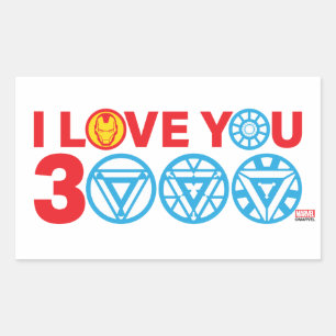 Iron Man   I Love You 3000 Sticker