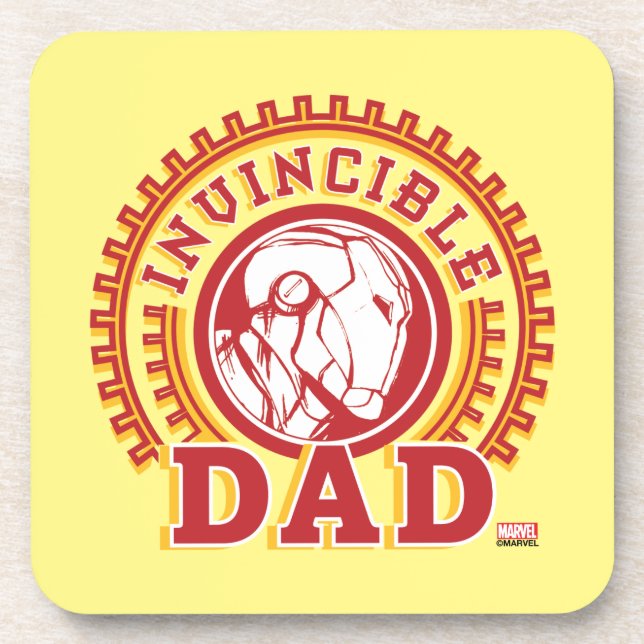 Iron Man | Invincible Dad Logo Coaster (Front)