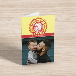 Iron Man Invincible Dad Logo Custom Photo Card