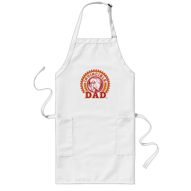 Iron Man | Invincible Dad Logo Long Apron (Front)