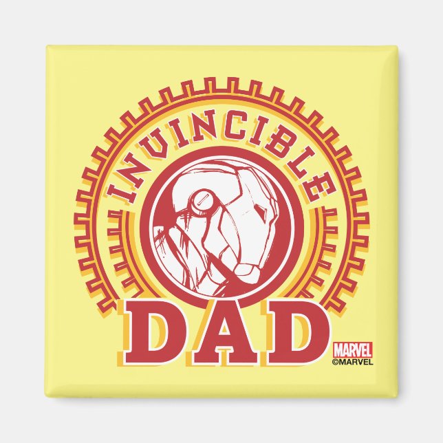 Iron Man | Invincible Dad Logo Magnet (Front)