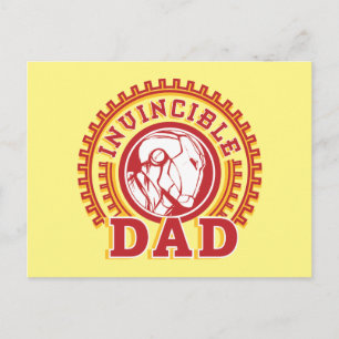 Iron Man   Invincible Dad Logo Postcard