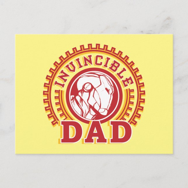 Iron Man | Invincible Dad Logo Postcard (Front)