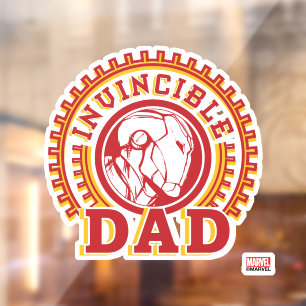 Iron Man   Invincible Dad Logo Window Cling