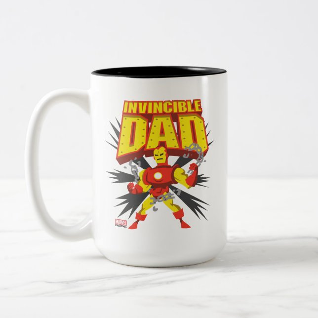 Iron Man | Invincible Dad Two-Tone Coffee Mug (Left)