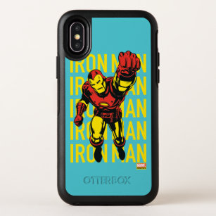 Iron Man Pose With Repeated Name OtterBox Symmetry iPhone X Case