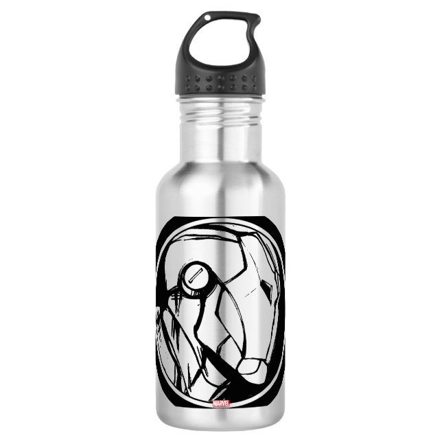 Iron Man Profile Logo 710 Ml Water Bottle (Front)