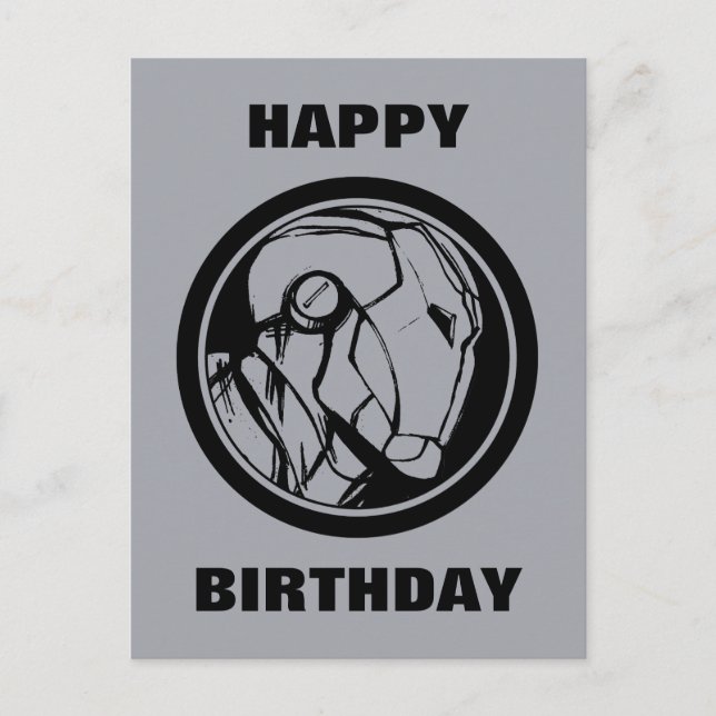 Iron Man Profile Logo Postcard (Front)