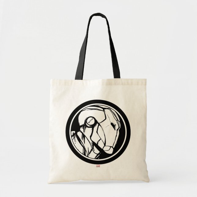 Iron Man Profile Logo Tote Bag (Front)
