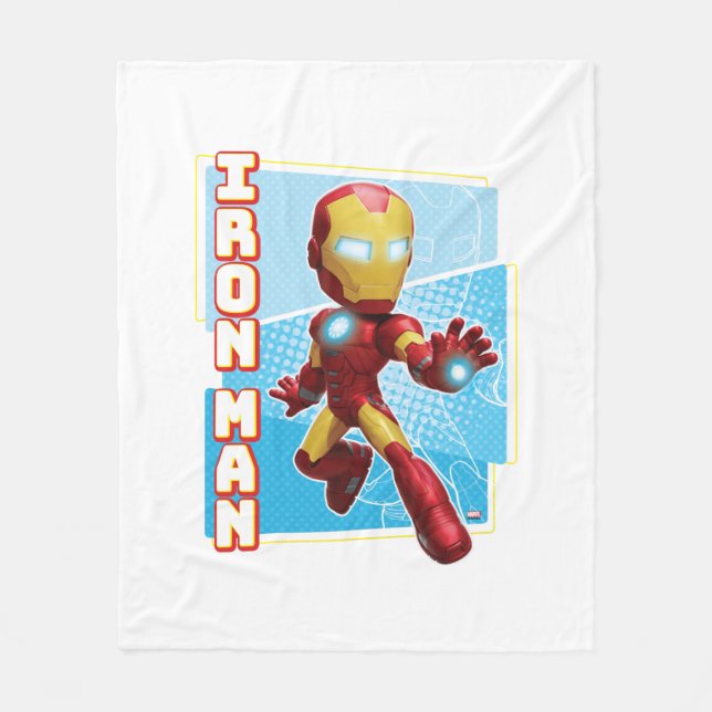 Iron Man Repulsor Gauntlet Fleece Blanket (Front)