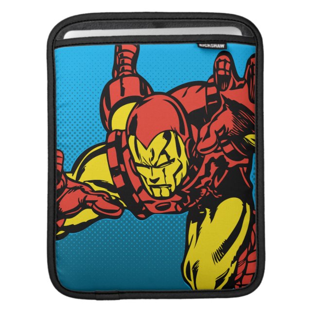 Iron Man Retro Grab iPad Sleeve (Front Device)