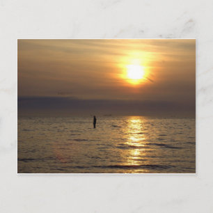 Iron Man Sculpture, Crosby, Liverpool UK Postcard