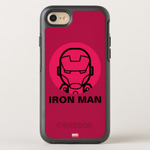 Iron Man Stylized Line Art Icon OtterBox Symmetry iPhone 8/7 Case