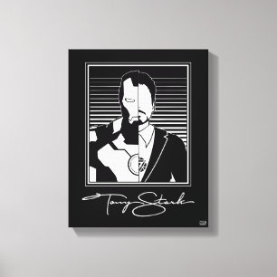 Iron Man Tony Stark Signature Icon Canvas Print