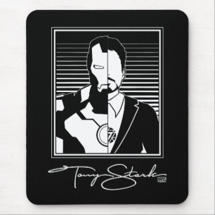 Iron Man Tony Stark Signature Icon Mouse Pad