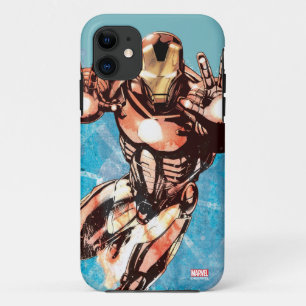 Iron Man Watercolor Character Art iPhone 11 Case