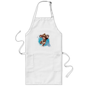 Iron Man Watercolor Character Art Long Apron
