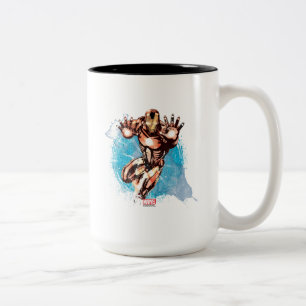 Iron Man Watercolor Character Art Two-Tone Coffee Mug