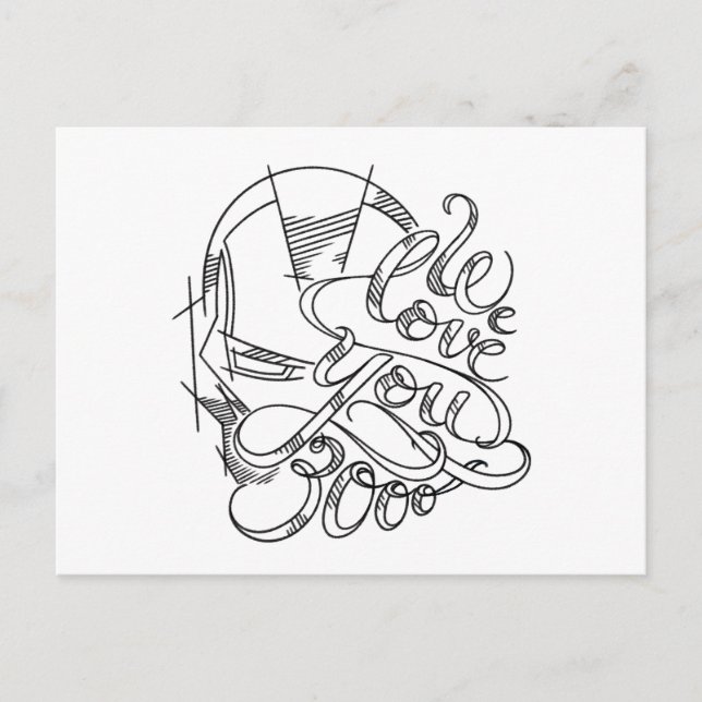 Iron Man | We Love You 3000 Postcard (Front)