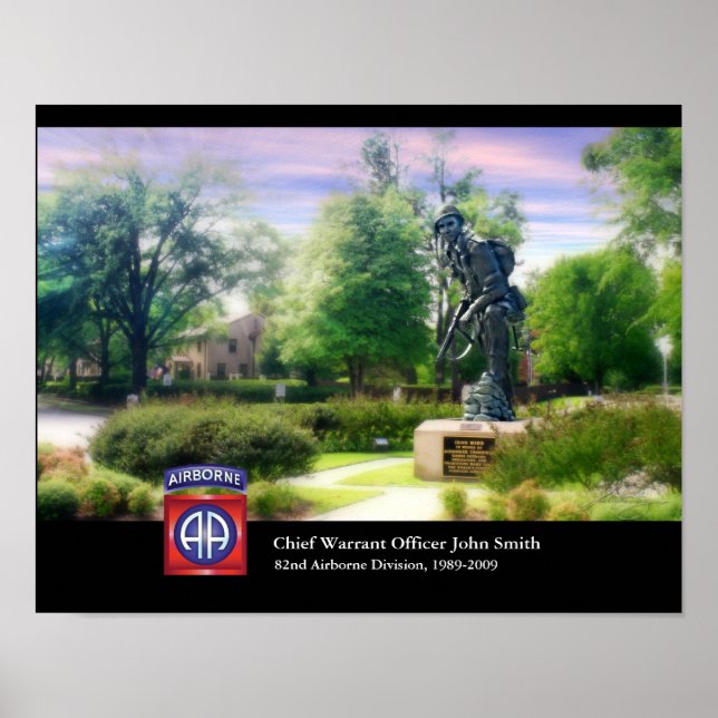 Iron Mike with 82nd Airborne Emblem (customize) Poster (Front)