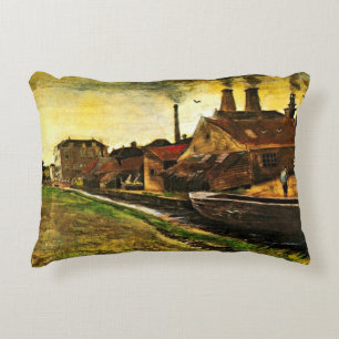Iron Mill in The Hague by Vincent van Gogh Accent Pillow
