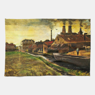 Iron Mill in The Hague by Vincent van Gogh Kitchen Towel
