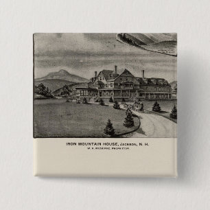 Iron Mountain House, Jackson, NH 2 Inch Square Button