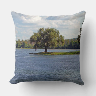 Iron Mountain Lake Throw Pillow