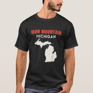 Iron Mountain Michigan USA State America Travel Mi T-Shirt