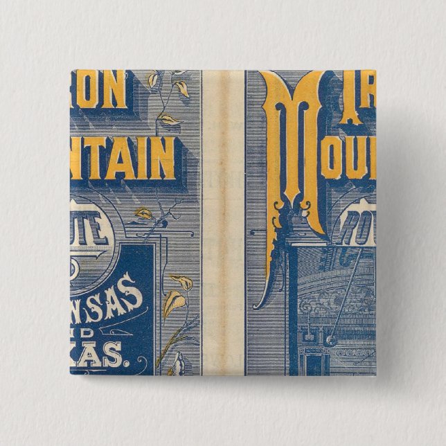 Iron Mountain Route 2 Inch Square Button (Front)