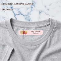 Iron on Red Glitter Party Balloons Labels