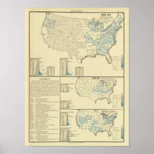 Iron ore mining regions poster